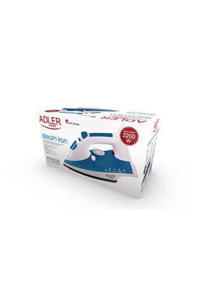 adler Fier de călcat cu aburi cu autocurățare, talpă din oțel, 3000W, ANTI-PE...