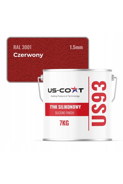 NO BRAND SILICON ELEWACY ROȘU RAL3001 7KG BARANEK GRANULAȚIE 1.5mm