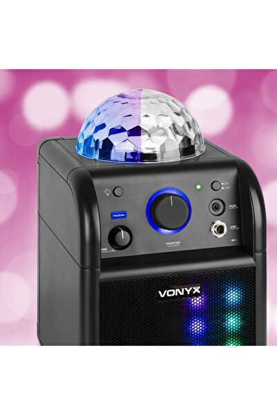 NO BRAND Set microfon cu efect KARAOKE, LED, BT, USB, pentru petrecere