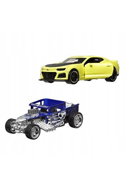 HOT WHEELS PULL-BACK SPEEDERS set de 2 mașini 2022 Camaro ZL1 și Bone Shaker