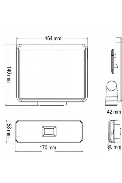 NO BRAND LAMPĂ SOLARĂ LED SYLVIA 1000LM 4000K IP54 ALBĂ CU SENZOR PIR 120 °