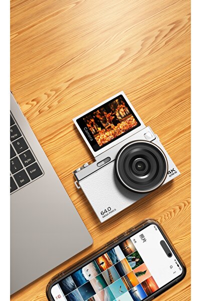 NO BRAND Cameră digitală XREC C77 64MP / 4K / Zoom 16x / Ecran LCD rotativ de...