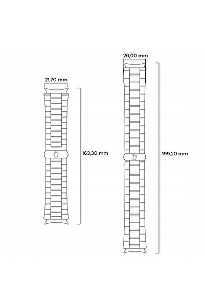 bizon Curea metalică QuickFit de 22mm pentru smartwatch / brățară de ceas