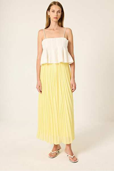 Touché Privé Pleated chiffon skirt