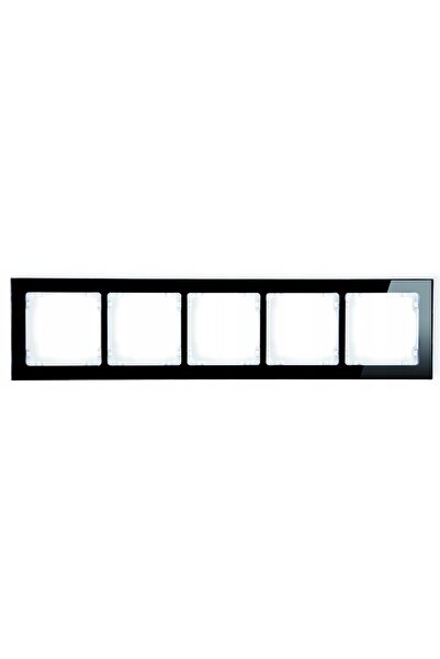 NO BRAND Ramă cu cinci pliuri Carlíc Deco, efect de sticlă, negru