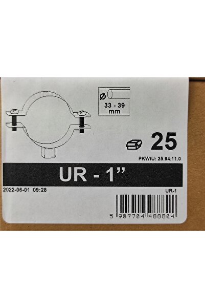 NO BRAND Suport simplu pentru țevi de oțel UR 1 " 25 buc.