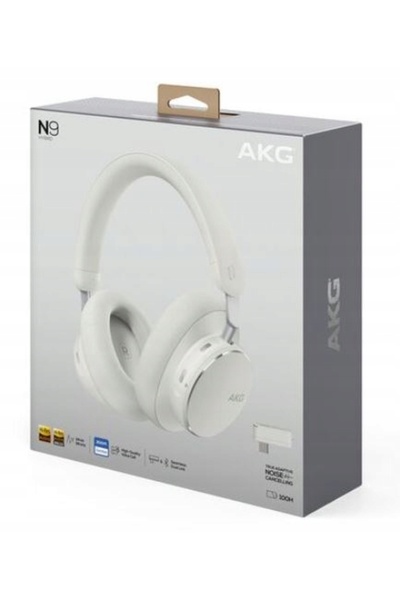 AKG Căști Over-ear N9 Hibrid cu ANC, Albe