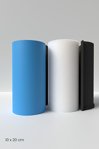 Cageartstudio Büyük Silindir Mum Silikon Kalıbı 10x20cm - Silindir Blok Mum K...