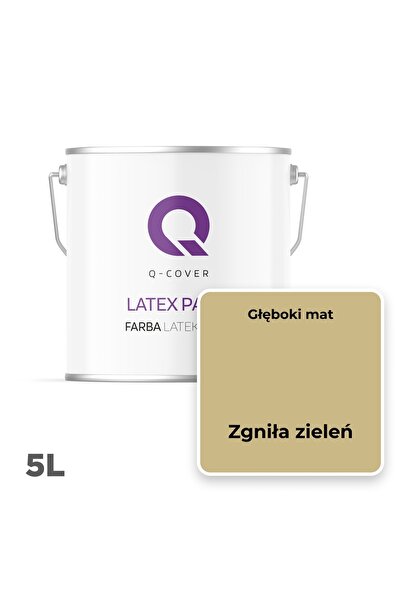 NO BRAND Vopsea latex pentru pereți, mat intens, 5L, culoare verde ruginiu, H...