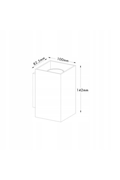 Zuma Line 92697 SANDY WL SQUARE WALL Aplică de perete albă cu două becuri GU10