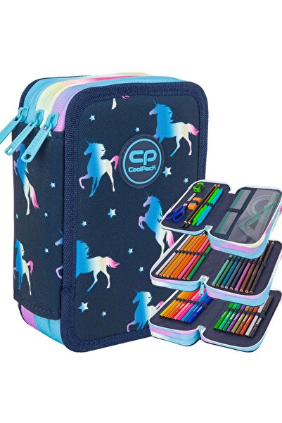 NO BRAND COOLPACK Penar triplu Unicorn cu accesorii pentru fete