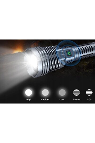 NO BRAND Lanterna tactică MK360-DP cu zoom, impermeabilă