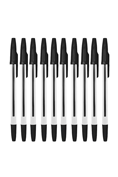Teno ® Ballpoint Pen Set, 50 pcs, 0.7 mm, Black Ink, Quick Dry, Cap