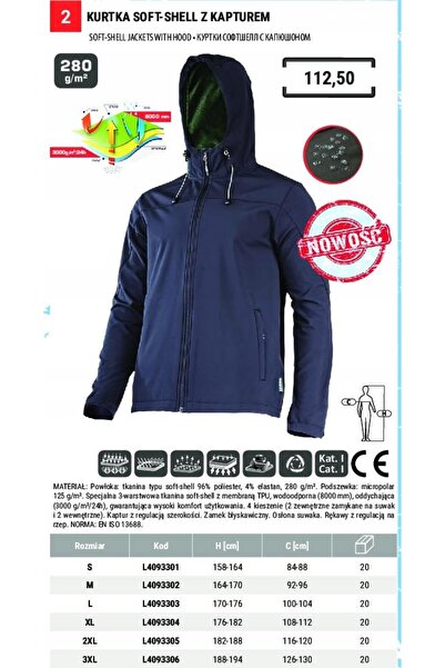 Lahti Pro Jachetă softshell cu glugă L40933 M