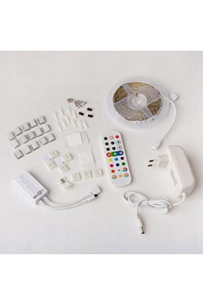ecolight Bandă LED RGB inteligentă Tuya 5m, colorată, cu funcție de reglare a...