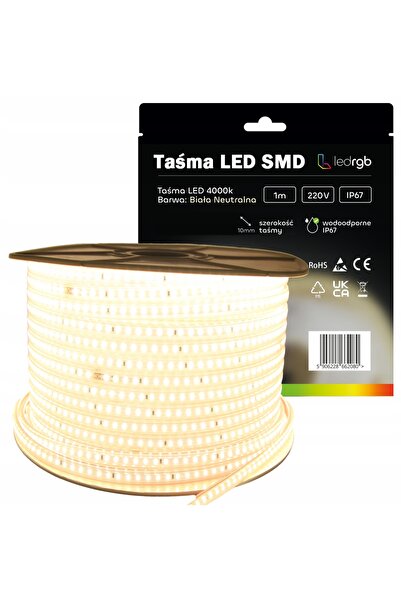 NO BRAND KIT BANDĂ LED SMD 220V 230V 5m 4000K ALB NEUTRAL SURSA DE ALIMENTARE...