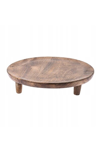 HowHomely FARFURIE DECORATIVĂ pe piciorușe, DIN LEMN, 30 cm, pentru accesorii...