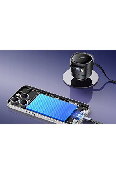 Baseus Încărcător auto de 60W cu cablu USB-C pentru telefoane