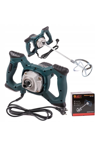 onex Mixer electric de 2800W pentru adeziv, vopsea și beton + cablu prelungitor