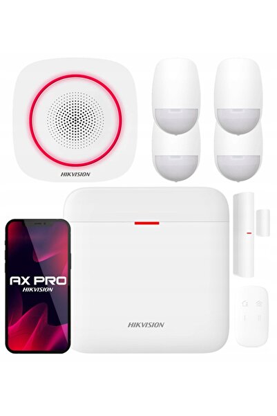 Hikvision Kit de alarmă wireless WiFi, Unitate de control centrală, 4x Senzor...