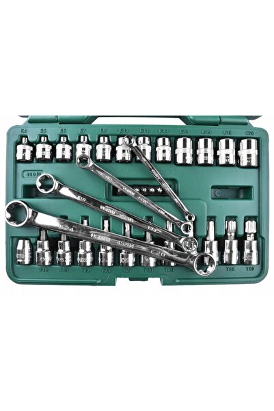 SATA SET DE 35 DE BITURI PENTRU CHEI DE TIRANȚI DE 1/4”, 3/8” ȘI CHEI E-TORX ...
