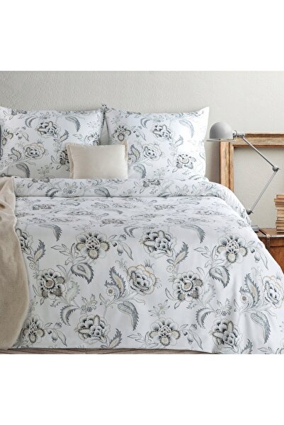Eurofirany Lenjerie de pat 140x200cm bumbac satinat set complet husă de pilot...