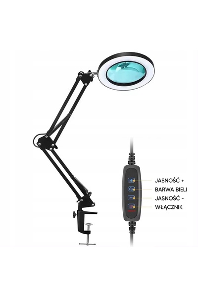 Aptel Lampă de birou LED cu lupă, lupă cosmetică, lumină pentru desen