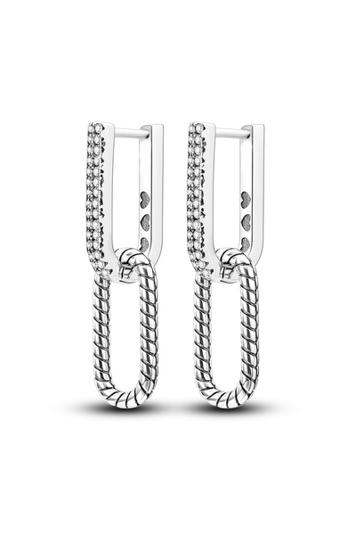 Choice7 KTE123 Woman Earring 925 Sterling Silver Original Hoop Earring Round ...