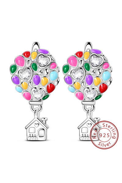 Choice6 أقراط فضية جديدة KTE467 عيار 925 على شكل حلقات وأقراط متدلية للنساء، ...