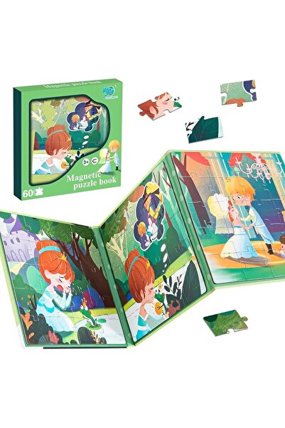 PlayFun Puzzle magnetic tip carte, portabil, compact și convenabil pentru căl...