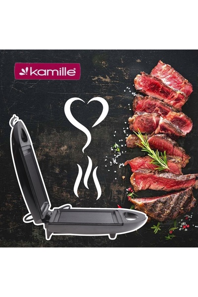 Kamille Grătar electric, plită electrică, aparat de făcut sandvișuri, aparat ...