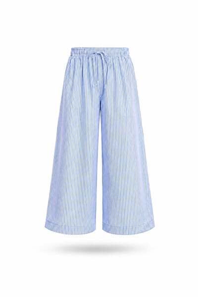 5in1Canpolat Pantaloni Palazzo cu dungi albastre 0178