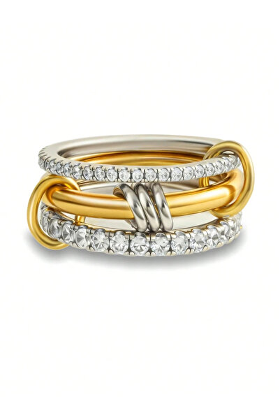 Choice1 7 S-G 925 Sterling Silver Luxury Gorgeous Versatile Three Interlock Z...