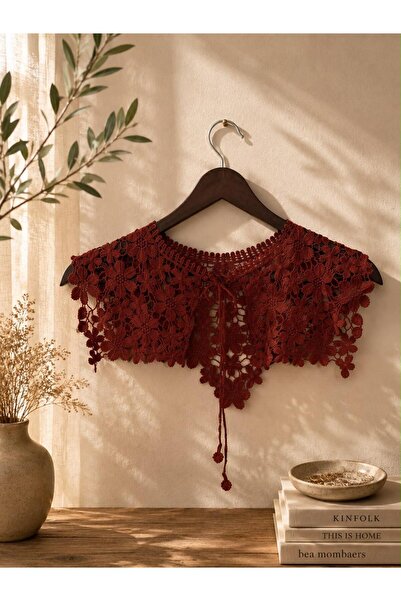 alinastore New Generation Shoulder Shawl Collar with Lace Details