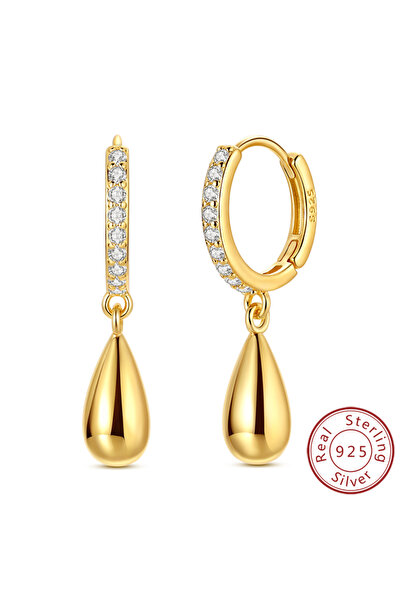 Choice21 KTE599 925 Sterling Silver Hoop Earrings Gold Series Snowflake Tree ...