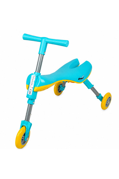 OEM Tricicletă pliabilă Scooter Baby Bug Ride-On cu roți din silicon - Albastru
