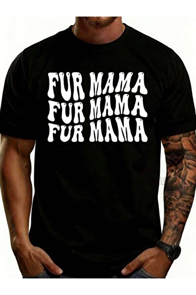 NOURAM Men's% Cotton Retro Fur Mama-Shirt Breathable Soft Lightweight Short S...