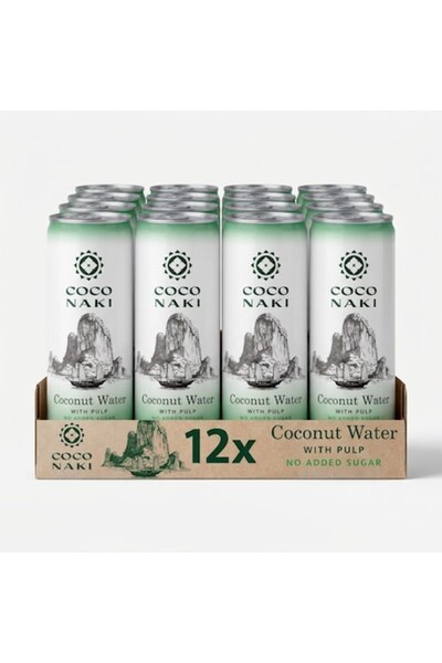 COCO NAKI Apă de cocos cu pulpă COCONAKI, 12 cutii x 320 ml