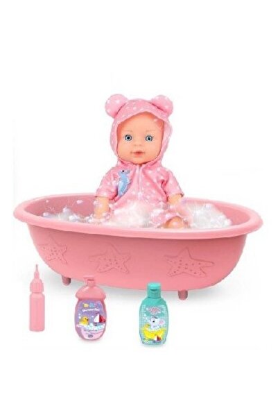 MalPlay Papusa bebe Sweet Love, cu Cadita si accesorii de baita incluse