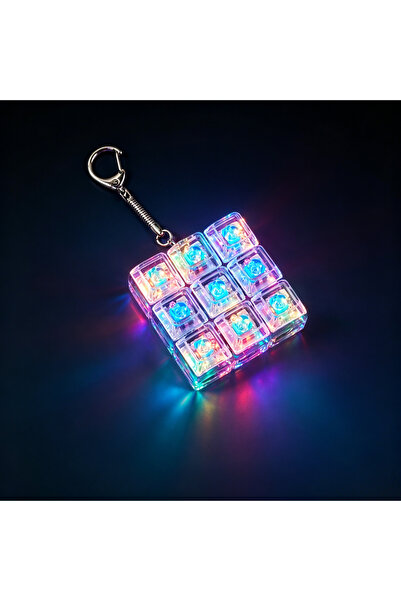 Choice9 9Keys White-1PC LED Keyboard Keychain Clickable Button Fidget Stress ...
