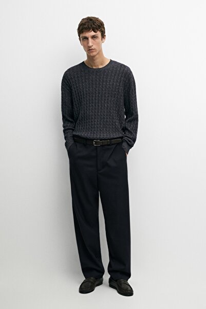 Massimo Dutti Örgü dokulu bisiklet yaka triko kazak