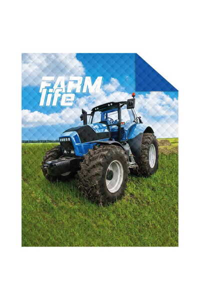 Detexpol Cuvertură de pat pentru tineret cu tractor 170x210