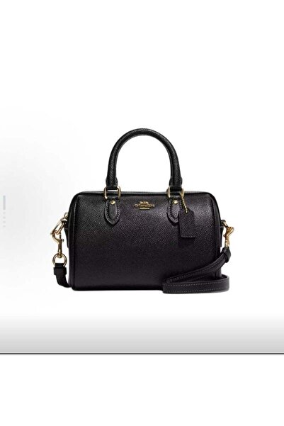 My Coach outlet Mini Rowan Satchel Bag In Signature Canvas Cross-body Bag Black