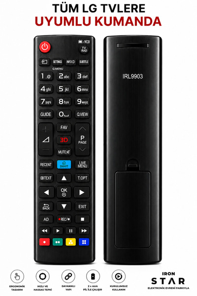 LG kumandası / TV kumandası / televizyon kumandası / TV uyumlu kumanda / akıl...