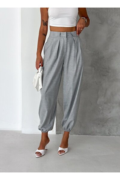 TheyYou Women's Woven Pleated Balloon Pants
