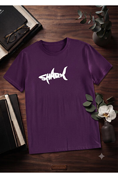 KOZİA OUTDOORS Women'S/Men's Unisex Shark Fish Printed Crew Neck Oversized Co...