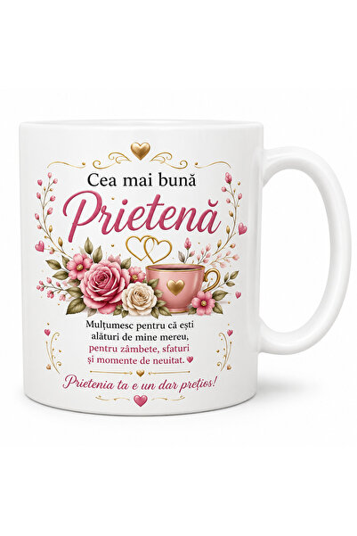 Generic Brand Cana personalizata cadou pentru Prietena, Cea mai buna Prietena...