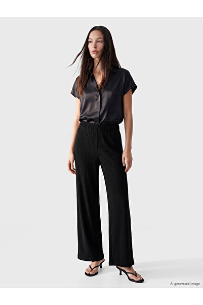 LC Waikiki Lcwaikiki Classicbeli Elastic Textured Women's Trousers