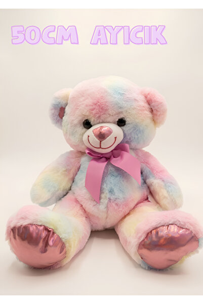 Boratila Toys 50 cm Colorful Plush Teddy Bear with Bow Tie