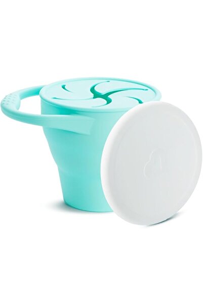 Munchkin C'est Silicon snack catcher with lid, BPA Free Silicone snack holder...